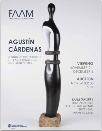 Fine Art Auctions Miami for Agustín Cárdenas Auction on November 30 at 5 p.m.