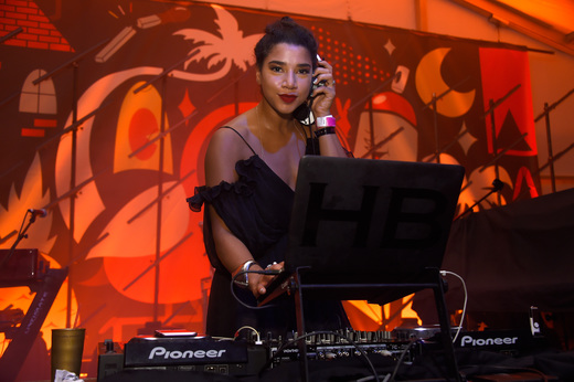 DJ Hannah Bronfman spins at The Dean Collection X BACARDI Untameable House Party on December 3, 2015 in Miami, Florida. 