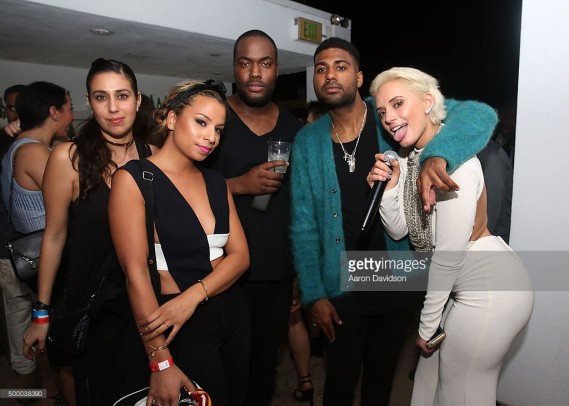 Jasmine Solano; Bryan Pierce, Mark Anthony Green, and Yesjulz attends Mark Anthony Green And A$AP Rocky Host 'Barefoot' Powered By JBL, Heineken, And Sprite at Dream South Beach on December 4, 2015 in Miami Beach, Florida. (Photo by Aaron Davidson/Getty Images for Mark Anthony Green