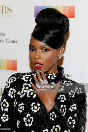 Janelle Monae wore four Pasquale Bruni diamond rings and Butani diamond ear climbers to the 38th Annual Kennedy Center Honors Gala at John F. Kennedy Center for the Performing Arts on December 6, 2015 in Washington, DC.