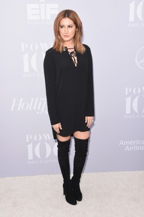 Ashley Tisdale wore Djula and Sethi Couture diamond rings to the 24th Annual Women in Entertainment Breakfast hosted by The Hollywood Reporter at Milk Studios on December 9, 2015 in Los Angeles, California.