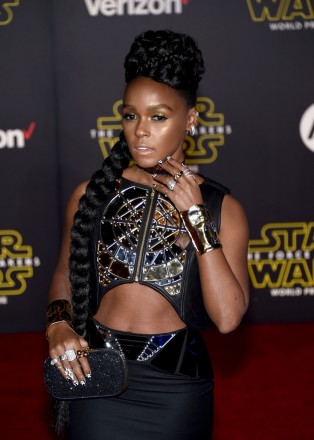 Janelle Monae wore Butani diamond earrings, Casa Reale diamond ring and Djula diamond ring to the premiere of Walt Disney Pictures and Lucasfilm's "Star Wars: The Force Awakens" on December 14, 2015 in Hollywood, California. 