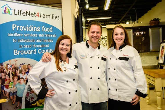 Honorary Chefs - Alana Burrell with husband Kevin Tacher, CEO of Independence Title; and Jacqueline Howe, Partner at Shutts & Bowen LLP