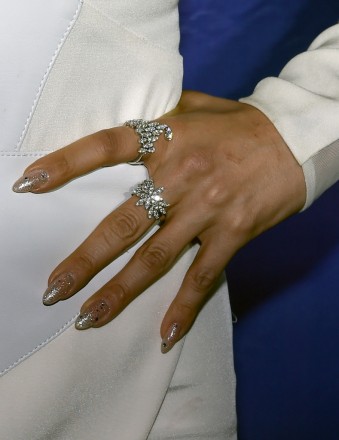 Jennifer Lopez wore Pasquale Bruni diamond rings and a Bavna diamond ring to the after party for her residency "JENNIFER LOPEZ: ALL I HAVE" at Caesars Palace on January 21, 2016 in Las Vegas, Nevada.