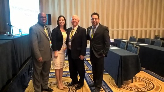 Paul Faulk Jr., Director of the Broward Addiction Recovery Center; Heather Davidson, Prevention Specialist at United Way of Broward County; Don Maines, Broward Sheriff's Office; Gonzalo Cadima, Senior Director at United Way of Broward County Commission on Substance Abuse