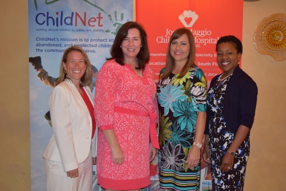 Heidi Schaeffer, Vice Chairman of Board of Directors at KidSafe Foundation; Sarah Marmion, ChildNet Board Member and Manager of Manatee Lagoon at Florida Power & Light; Jennifer Rodriguez, Vice President Branch Manager at Florida Community Bank; and Kim Jones, Risk Management Advisor at Celedinas Insurance Group and Luncheon Committee Member