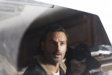 Andrew Lincoln as Rick Grimes and Chandler Riggs as Carl Grimes on “The Walking Dead”