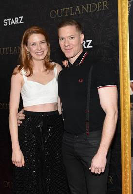 From L-R:  Actors Lucy Walters and Joseph Sikora (“POWER”) attend the “Outlander” book two premiere event at the American Museum of Natural History. 