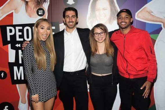 From left, Eva Gutowski, George Strompolos, Laci Green and Brandon Armstrong attend the Fullscreen Media NewFront event at the Altman Building on Monday, May 9, 2016 in New York.