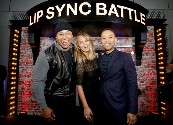 NORTH HOLLYWOOD, CA - JUNE 14:  (L-R) Hosts LL Cool J, Chrissy Teigen, and recording artist John Legend attend the FYC Event - Spike's 'Lip Sync Battle' at Saban Media Center on June 14, 2016 in North Hollywood, California.  (Photo by Rachel Murray/Getty Images for Spike) *** Local Caption *** LL Cool J; Chrissy Teigen; John Legend