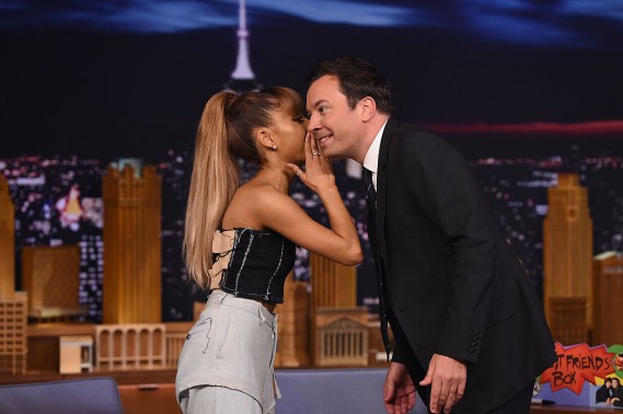 NEW YORK, NY - SEPTEMBER 08:  Ariana Grande Visits "The Tonight Show Starring Jimmy Fallon" at Rockefeller Center on September 8, 2016 in New York City.  (Photo by Theo Wargo/Getty Images for NBC)