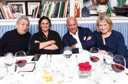 Pictured from left: Giorgio DeLuca, Maja Hoffmann, Charles Finch, Martha Stewart