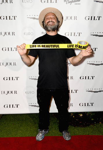 Artist Mr. Brainwash attends the DuJour Media, Gilt & JetSmarter party to kick off Art Basel at The Confidante on November 30, 2016 in Miami Beach, Florida. (Photo by Gustavo Caballero/Getty Images for DuJour)