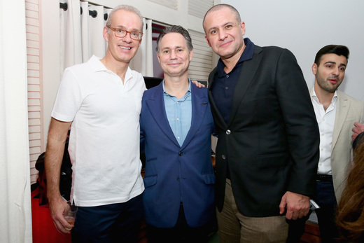 Founder of Gilt Group Kevin Ryan, Founder of DuJour Jason Binn and CMO of JetSmarter Ronn Torrosian attend the DuJour Media, Gilt & JetSmarter party to kick off Art Basel at The Confidante on November 30, 2016 in Miami Beach, Florida. (Photo by Astrid Stawiarz/Getty Images for DuJour)
