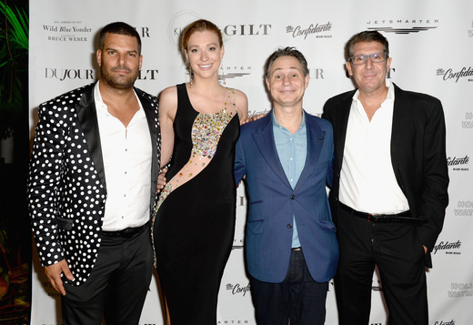 (L-R) InList co-founder Gideon Kimbrell, Ray Garrison, DuJour founder Jason Binn and InList CEO Michael Capponi attend the DuJour Media, Gilt & JetSmarter party to kick off Art Basel at The Confidante on November 30, 2016 in Miami Beach, Florida. (Photo by Gustavo Caballero/Getty Images for DuJour)