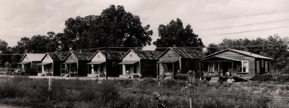 Photograph, Row of houses, Georgia, 1954 (detail). Berenice Abbott. Courtesy of the Syracuse University Art Collection.