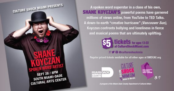 Culture Shock offers $5 tickets for Shayne Koyczan