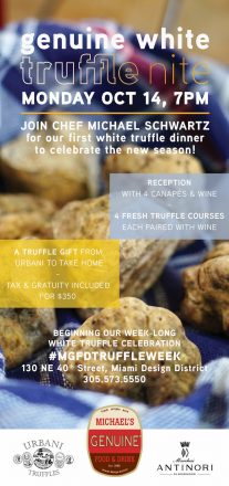  Genuine White Truffle Dinner with Urbani & Marchesi Antinori 