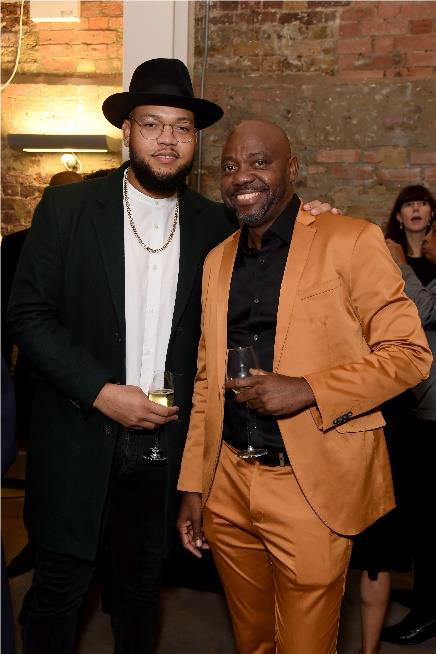 LONDON, ENGLAND - OCTOBER 10: Lester Brathwaite and Rorrey Fenty attend the Legado x Faberge x Rome de Bellegarde VIP party at The Vinyl Factory Gallery on October 10, 2019 in London, England. (Photo by David M. Benett/Dave Benett/Getty Images for Faberge)
