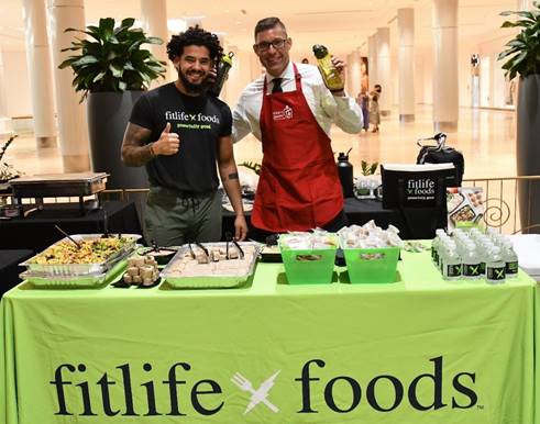 Lucas Matos with Fit Life Foods and Austin Bergman.