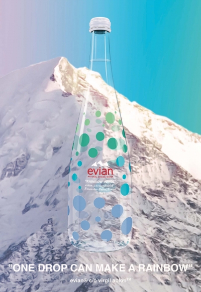 One Drop Can Make A Rainbow/ evian® and Virgil Abloh, 2019/ Courtesy of Getty