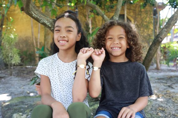 Jayde and Zane Marley wear the PIC LOVE Rasta Bracelet and Black Bracelet.