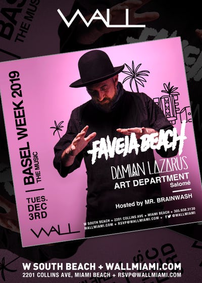 Damian Lazarus + Art Department + Salome Le Chat - #FavelaBeach Hosted By Mr. Brainswash 
