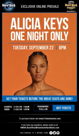 alicia keys tour poster