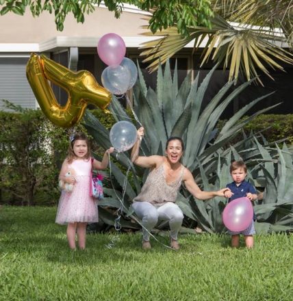 Jessica Kersey Rodriguez and her children as photographed by Michael Murphy for The Front Porch Project, a portrait exhibition  chronicling South Florida life during the COVID-19 quarantine. The exhibition is available to view now through July 9 at The Galleria at Fort Lauderdale.