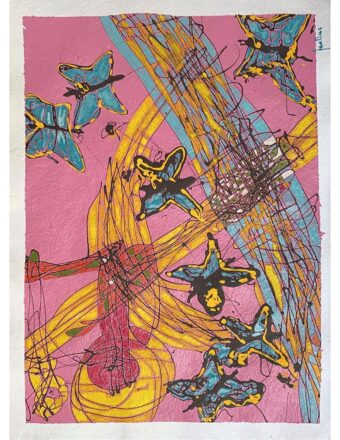 Ignatius - Butterflies, Acrylic on paper