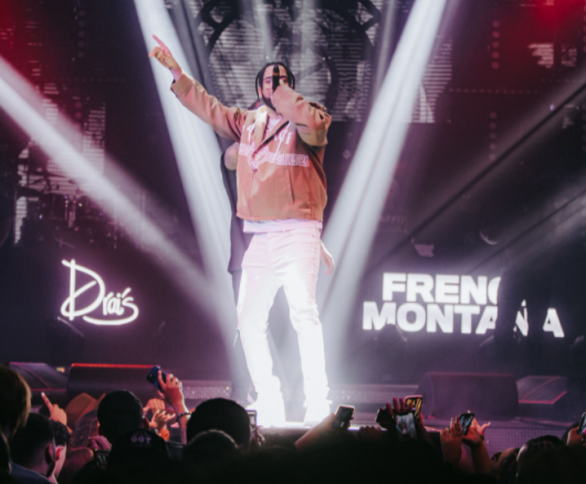 French Montana performs on Drai’s LIVE stage for his birthday celebration on Saturday, Nov. 13 (Credit: Radis Denphutaraphrechar)