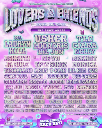 Due to Overwhelming Demand, Second Date Added for Highly Anticipated Lovers & Friends Festival Sunday, May 15, 2022