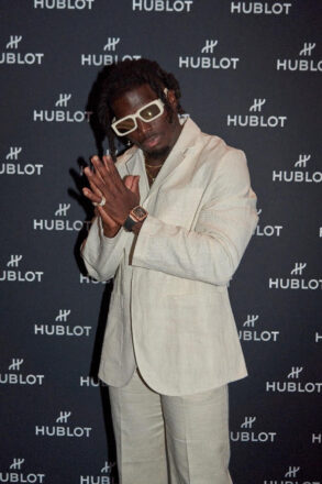 Miami Dolphins wide receiver, Tyreek Hill (@cheetah), wore the Hublot Spirit of Big Bang King Gold to a celebration dinner hosted by the brand and Haute Living Magazine at Cipriani in downtown Miami. 