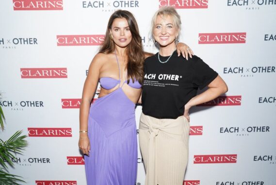 "MIAMI BEACH, FLORIDA - NOVEMBER 30: (L-R) Brooks Nader and Melissa Reidhead attend Clarins & Each X Other Miami Art Basel celebration at Gitano on November 30, 2022 in Miami Beach, Florida. (Photo by Mark Sagliocco/Getty Images for Each x Other )"