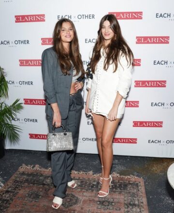"MIAMI BEACH, FLORIDA - NOVEMBER 30: (L-R) Alix Gropper and Danielle O'Connell attend Clarins & Each X Other Miami Art Basel celebration at Gitano on November 30, 2022 in Miami Beach, Florida. (Photo by Mark Sagliocco/Getty Images for Each x Other )"