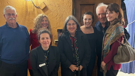 Pictured: Barry Boren, Caryn Boren, Producing Artistic Director Bari Newport, Mayor Daniella Levin-Cava, Director of Institutional Advancement Kate Kramitz, Michael Gaines, Peggy Gaines