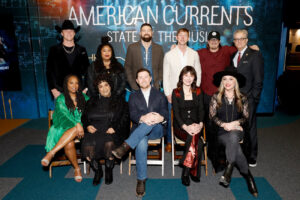(From left to right) Back row: Parker McCollum, Holly G (Black Opry), Jordan Davis, Ashley Gorley, HARDY and museum CEO Kyle Young. Front row: Miko Marks, Frankie Staton (Black Country Music Association), Scotty McCreery, Molly Tuttle and Sunny Sweeney. (Photo by: Jason Kempin/Getty Images for the Country Music Hall of Fame and Museum)