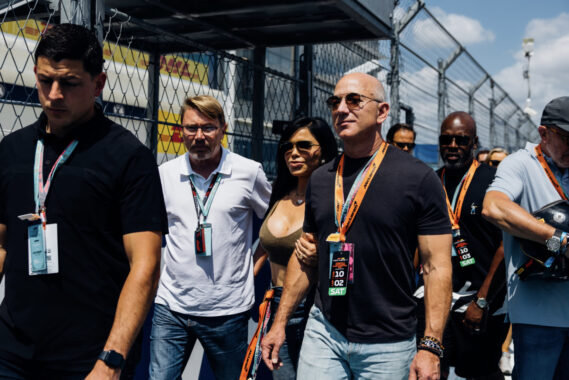 Jeff Bezos and girlfriend, Lauren Sánchez at Formula 1® Crypto.com Miami Grand Prix