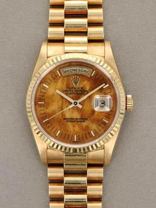 Rolex Day-Date Ref.18238 Birch Wood Dial with Papers  