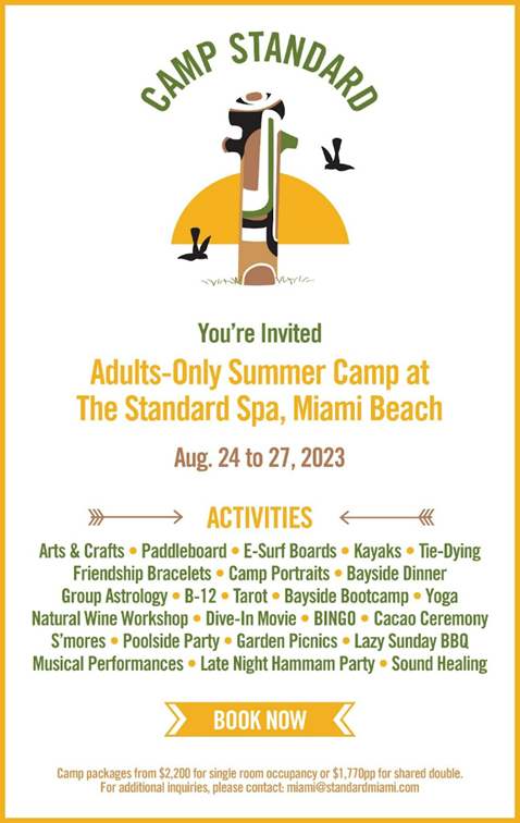 Adult Summer Camp at The Standard Spa, Miami Beach