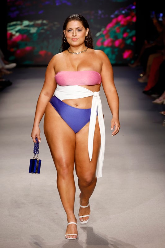 MIAMI BEACH, FLORIDA - JUNE 09: Ella Halikas walks the runway for the Sinesia Karol Fashion Show during Paraiso Miami Swim Week at The Paraiso Tent on June 09, 2023 in Miami Beach, Florida. (Photo by Frazer Harrison/Getty Images for Sinesia Karol)