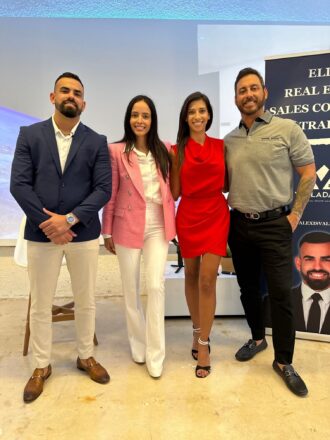 Alexis Valladares, Valladares Real Estate Academy; Zuly Calderin, Luxe Properties; Esther Victoria Toribio, Luxe Properties; Carlos Ferreyros, Esq., Title Law Group.    