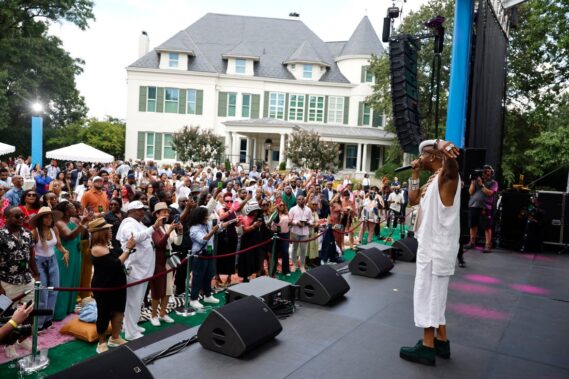 WASHINGTON, DC - SEPTEMBER 09: Slick Rick performs onstage during the 50th Anniversary of Hip-Hop Celebration Presented by the Recording Academy's Black Music Collective and Vice President Kamala Harris at Vice President's Residence on September 09, 2023 in Washington, DC. (Photo by Tasos Katopodis/Getty Images for The Recording Academy)