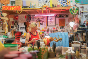 Kelly Breez in her studio, photo by Vanessa Diaz. Courtesy the artist and Faena Art.