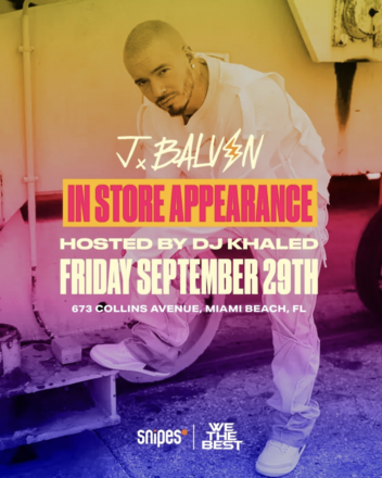 J Balvin Meet & Greet at DJ Khaled's We The Best x SNIPES Store 