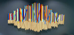 Alexandra Arata, Bound Together mixed media on wood