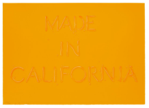 Contemporary Edition ED RUSCHA (B. 1937) Made in California screenprint in colors, on Arches paper, 1971, initialed and dated in pencil, numbered 84/100 Estimate: $60,000 – 80,000