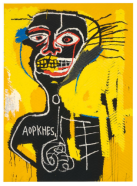 Contemporary Edition JEAN-MICHEL BASQUIAT (1960-1988) Cabeza, from Portfolio II screenprint in colors, on Saunders paper, 2004, with Gerard Basquiat's signature in pencil on the reverse, numbered 24/85, Estimate: $50,000 – 70,000