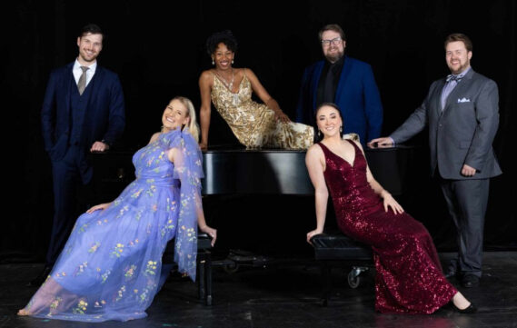 The Studio Artists, L-R: Keith Klein, Hayley Lipke, Taylor-Alexis DuPont, Sara Kennedy, Joseph Canuto Leon, Joseph McBrayer. Photo by Edward Leal.