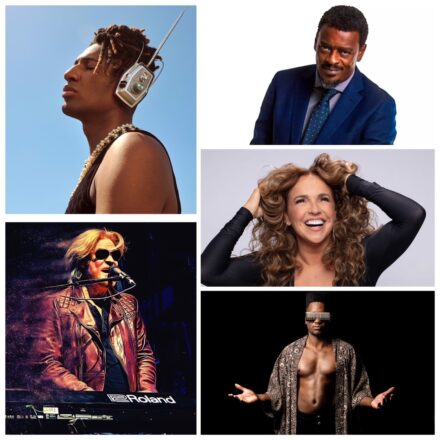 (Photos clockwise from top left - Jon Batiste, Seu Jorge, Daniela Mercury, Cimafunk, Daryl Hall)